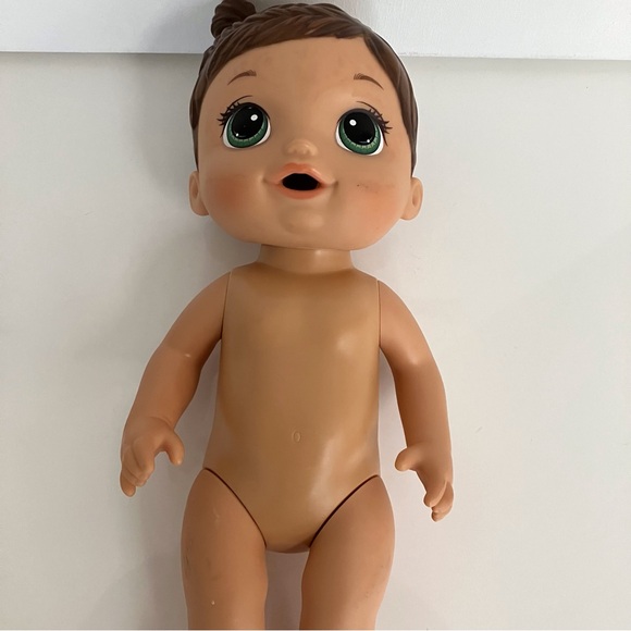 Doll Baby Alive Hasbro 2014 12 in brown hair green eyes #B9724 - Picture 3 of 4